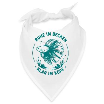 Ruhe im Becken, Klar im Kopf - Bandana - Weiß - Vorne
