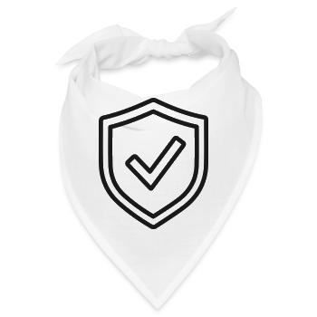 Shield Check Line Symbol Sicherheitsschutzsymbol - Bandana - Weiß - Vorne