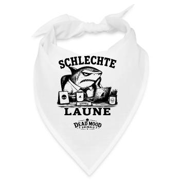 Hai mit schlechter Laune Lustiger Bürohumor - Bandana - Weiß - Vorne