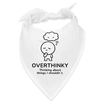 Overthinky – Thinking Too Much | Mindful Mood - Bandana - Weiß - Vorne