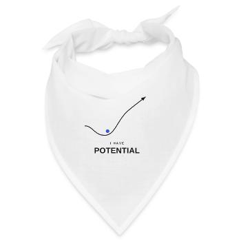 Ich habe Potenzial: Kinetischer Energieanstieg - Bandana - Weiß - Vorne