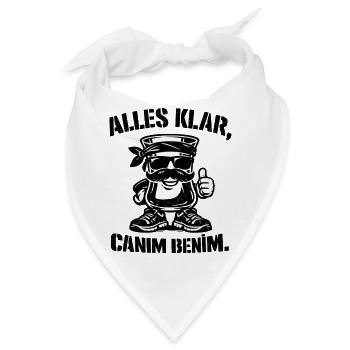 Alles klar, Canım Benim – Türkisches Teeglas  - Bandana - Weiß - Vorne