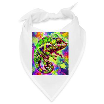 Chamäleon - Bandana - Weiß - Vorne