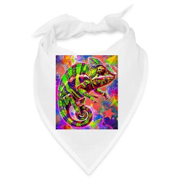 Chamäleon - Bandana - Weiß - Vorne