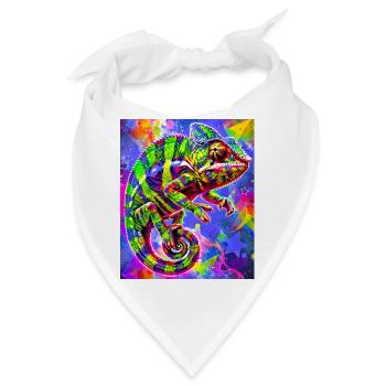 Chamäleon - Bandana - Weiß - Vorne