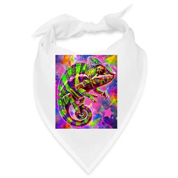 Chamäleon - Bandana - Weiß - Vorne