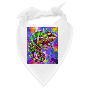Chamäleon - Bandana - Weiß - Vorne