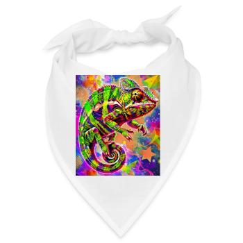 Chamäleon - Bandana - Weiß - Vorne