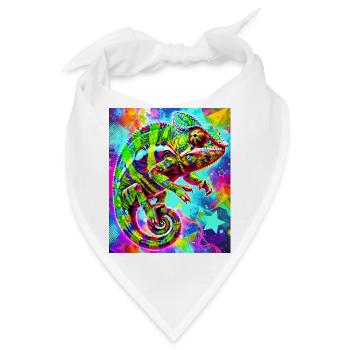 Chamäleon - Bandana - Weiß - Vorne