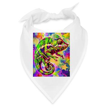 Chamäleon - Bandana - Weiß - Vorne