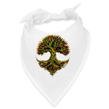 Ewiger Baum des Lebens - Bandana - Weiß - Vorne