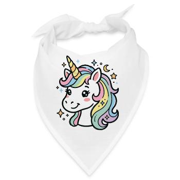 Pastellstern-Einhorn - Bandana - Weiß - Vorne