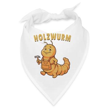 Holzwurm Tischler Schreiner Handwerker Lustig - Bandana - Weiß - Vorne