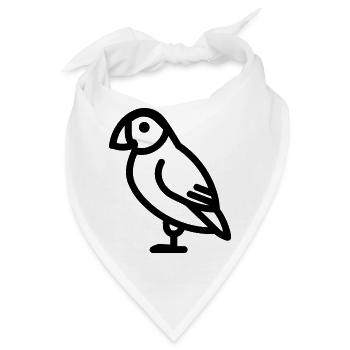 Papageitaucher-Seevogel - Bandana - Weiß - Vorne