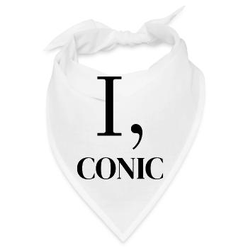I, conic - ikonisch für Ikonen Geschenkidee lusti - Bandana - Weiß - Vorne