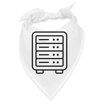 Server-Racklinien-Symbol - Bandana - Weiß - Vorne