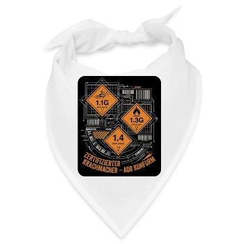 Pyro Gefahrgut - Bandana - Weiß - Vorne