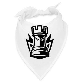 schach turm - Bandana - Weiß - Vorne