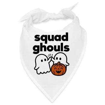 Squad Ghouls Halloween Pumpkin Crew - Bandana - Weiß - Vorne
