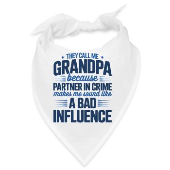 Kompliz-in-Crime-Opa-Humor - Bandana - Weiß - Vorne