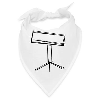 Notenpult handgezeichnet - Bandana - Weiß - Vorne