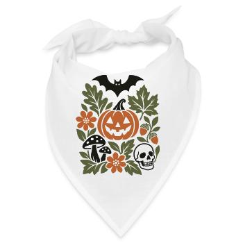 Botanisches Halloween - Bandana - Weiß - Vorne