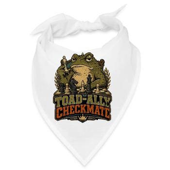 Kröten-Frosch Schachspieler Schachspiel - Bandana - Weiß - Vorne