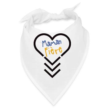 Maman fière d'une personne atteinte de trisomie 21 - Bandana - Weiß - Vorne
