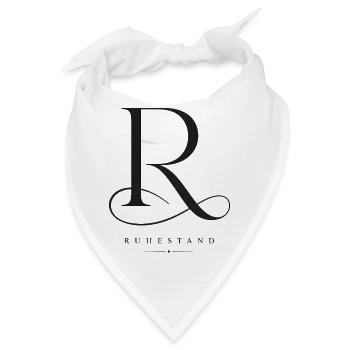 Ruhestand R Elegant Verschnörkelt Monogramm Spruch - Bandana - Weiß - Vorne