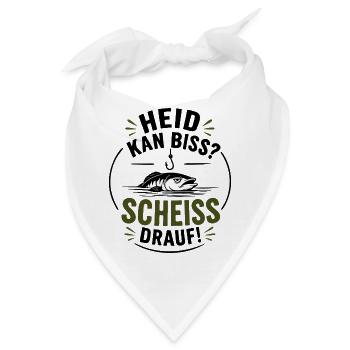 Heid kan Biss? Scheiss drauf! - Heute keinen Biss? - Bandana - Weiß - Vorne