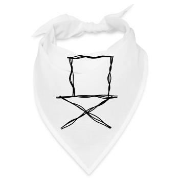 Klappstuhl handgezeichnet - Bandana - Weiß - Vorne