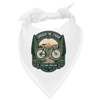 Art-Déco-Radrademblem-Grafik - Bandana - Weiß - Vorne