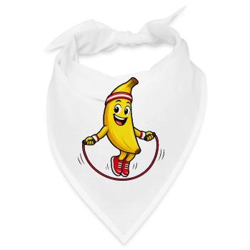 Bananen-Springseil Spaß - Bandana - Weiß - Vorne