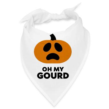 Oh My Gourd: Frightened Pumpkin Icon - Bandana - Weiß - Vorne