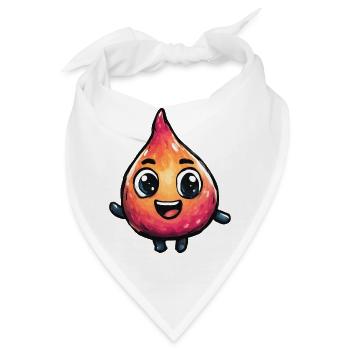 Fröhlicher Tropfen Charme - Bandana - Weiß - Vorne