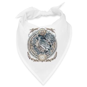 Odins Rabe Wikinger nordische Runen Nordmann - Bandana - Weiß - Vorne