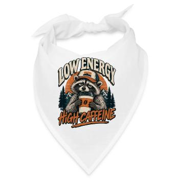 Low Energy High Caffeine Raccoon - Bandana - Weiß - Vorne