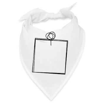 Pinnwandzettel handgezeichnet - Bandana - Weiß - Vorne