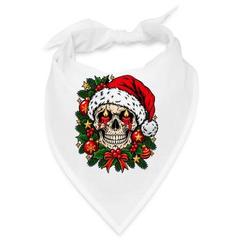Christmas Skull - Bandana - Weiß - Vorne