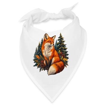 Fuchs Im Wald – Eigenständiges Motiv 1 Von 2 - Bandana - Weiß - Vorne