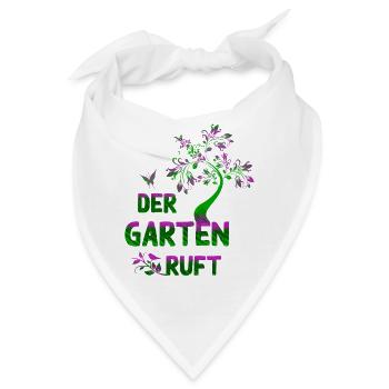 Der Garten ruet – Neongrün & Pink Botanik - Bandana - Weiß - Vorne