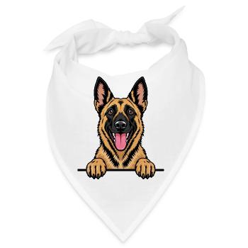 Belgian Malinois Belgischer Schäferhund - Bandana - Weiß - Vorne