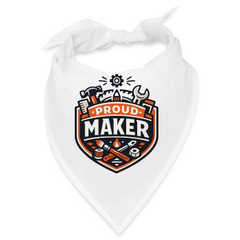 Stolzer Maker Abzeichen – Basteln & DIY - Bandana - Weiß - Vorne