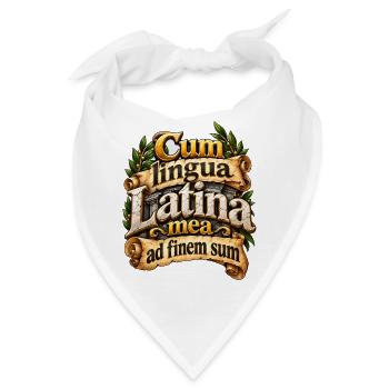 Cum Lingua Latina Schriftkunst - Bandana - Weiß - Vorne