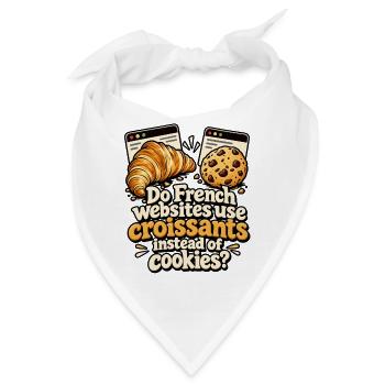 Croissants statt Cookies Parodie - Bandana - Weiß - Vorne