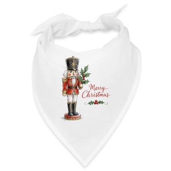 Aquarell Weihnachtsnussknacker - Bandana - Weiß - Vorne