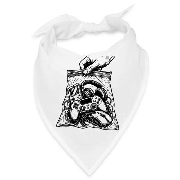Suchtspiele – Gamer-Konsolen-Controller-Tasche - Bandana - Weiß - Vorne