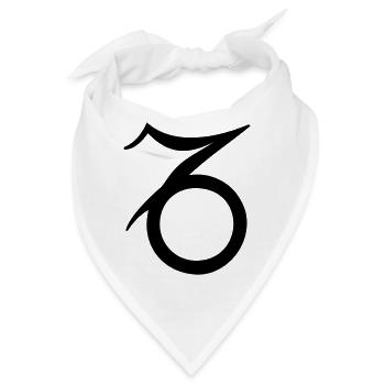 Sternzeichen Steinbock - Bandana - Weiß - Vorne