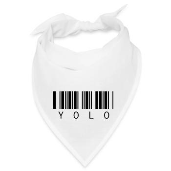 YOLO - You only live once - Bandana - Weiß - Vorne
