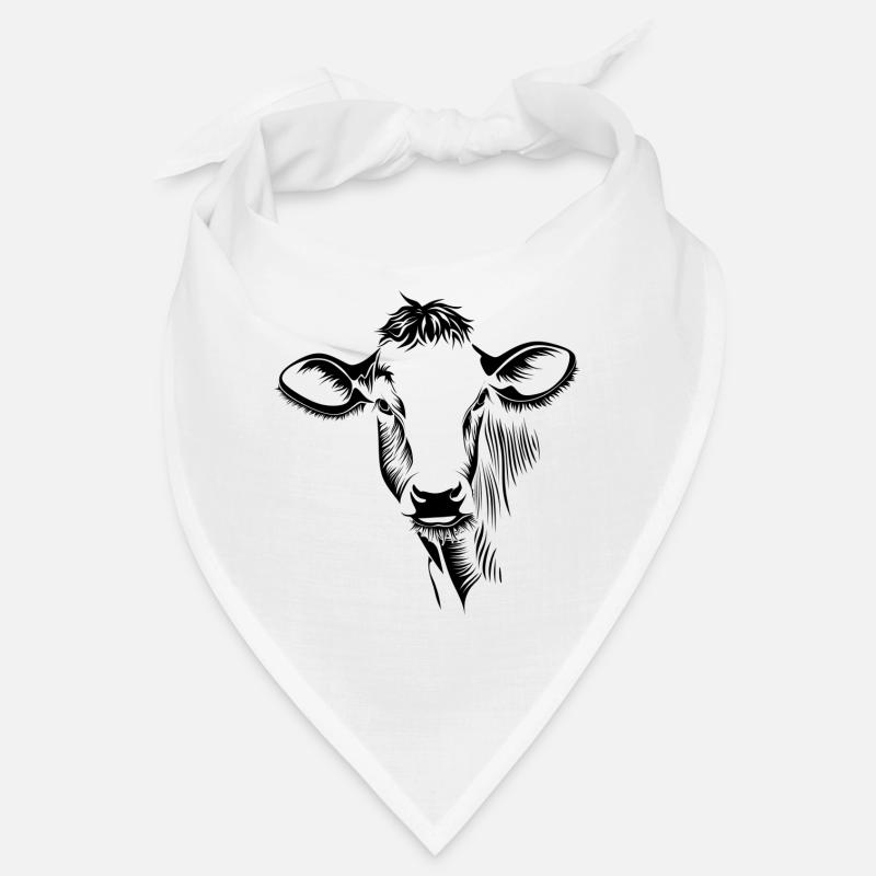 Tête de vache - Bandana - blanc